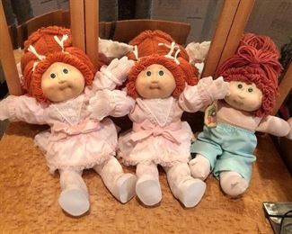 Original 1980's Cabbage Patch Twin Dolls, W/ Hang Tag, and a cute redhead Original Cabbage Patch