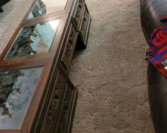 This piece also has drawers.