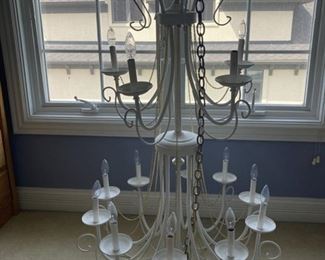 White two tier chandelier 