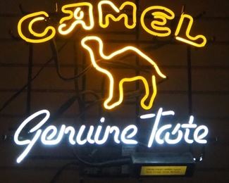 Camel Genuine Taste Neon Bar Sign, Powers On