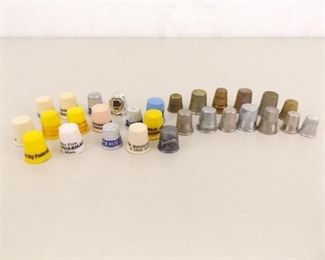 Collection of Metal Advertising etc. Thimbles