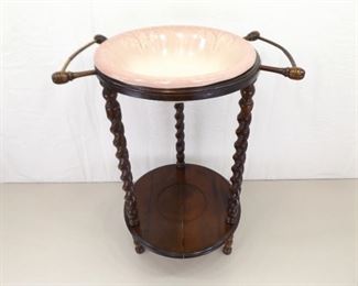 Antique Wood Wash Stand and Bowl