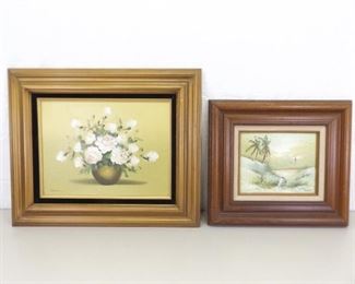 2 Wood Framed Oil Paintings