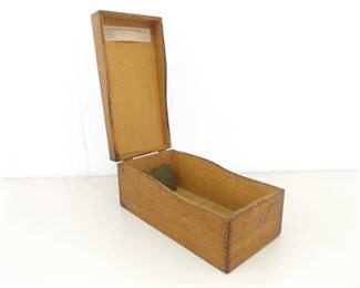 Antique Wood Weis Card Catalogue Box