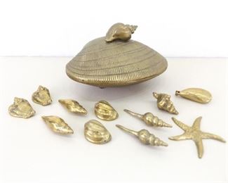 11" Hinged Clam Shell with SOLID Brass Shell Accessories