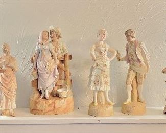 19th. c. large bisque figures 