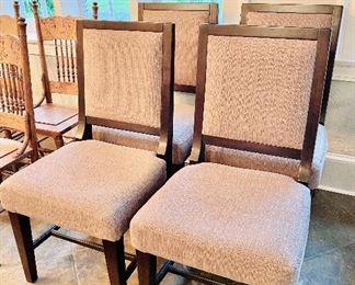 Contemporary upholstered chairs, set of 4