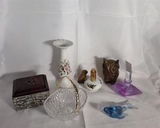 Decorative Items and Vintage Perfume Bottles