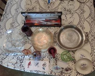 Carving Set and Assorted Dishes