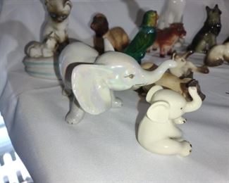 Ceramic, Porcelain, Glass Animals