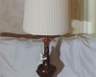 Floral Engraved Lamps Set of 2