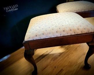 Pair Traditional Square Benches