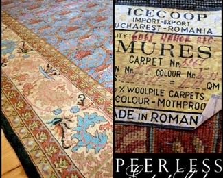 9x13 Hand-woven wool rug from Romania.  $350. #1