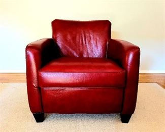 Red Leather Chair. $85 #23