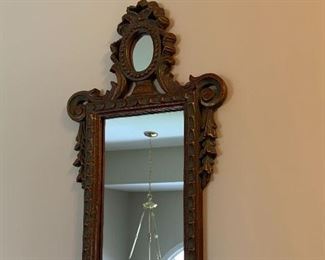 Small carved Antique mirror