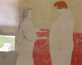 Henri Toulouse - Lautrec  - Femme au lit, profil, au petit lever - litho 