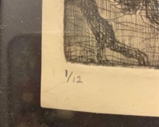Vivan E. Carr etching  1/12