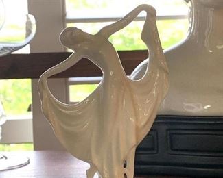 another view - Art Deco dancing figurine made in Germany 