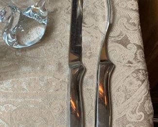 Carving knife and fork set