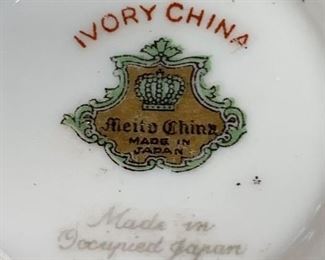Meito China, Ivory  - made in Occupied Japan 