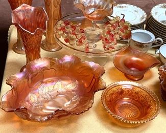 Collection of Carnival glass