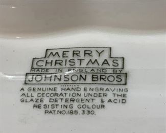 Merry Christmas  - Johnson Bros. tree plate 