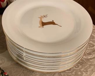 24 Blackhawk Gold Stag Christmas plates