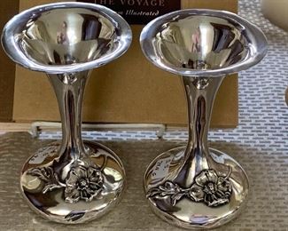 2 Sterling bud vases - approx. 74.5 g