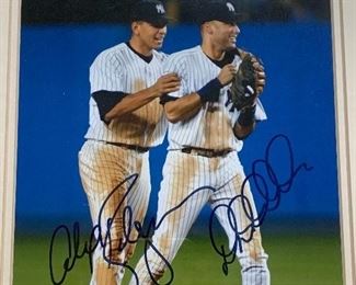 Autographed Derek Jeter & Alex Rodriguez photo 