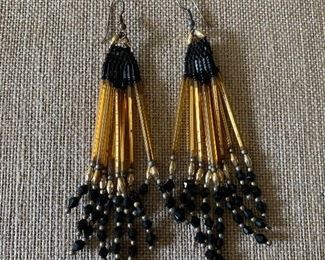 Stunning earrings made from Vtg. beads 