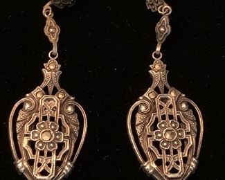 Sterling &  Marcasite  earrings