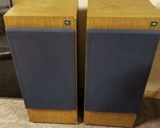 pair of JBL speakers