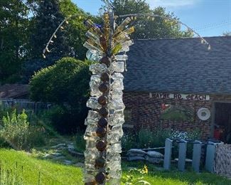 Unique Glass Bottle Palm Tree