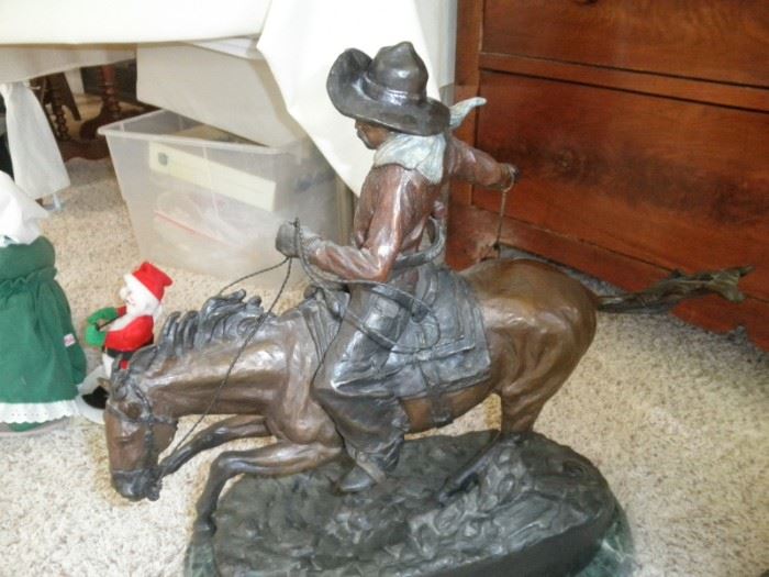 BRONZE REMINGTON  TITLED COW-BOY