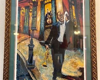 2001 New Orleans Jazz & Heritage Festival Poster Louie Armstrong by Michalopoulos