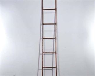 Industrial Copper-Tone Pipe Ladder Decor Accent