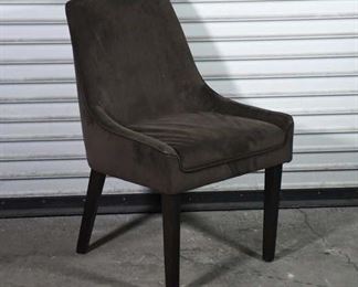 Chic Dark Brown Matte Accent Chair