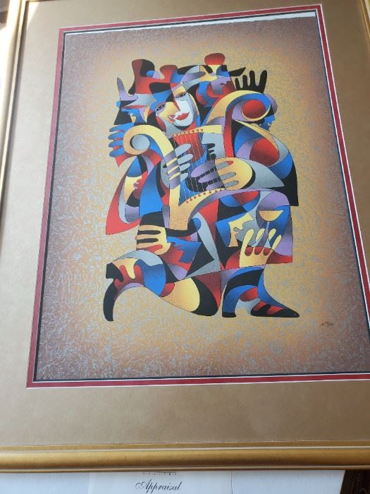 Artist: Anatole Krasnyansky, Harp Dream II, 28 3/4"x 21 3/4, framed. Numbered, EXCELLENT piece! Have appraisal certificate