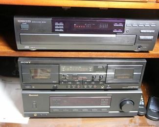 Kenwood CD204, Sherwood Receiver RX-4105, Sony Pro Cassette Deck