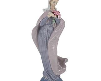 Lot 030
Lladro 'Our Lady With Flowers' 5171 Porcelain Figurine.    https://www.bidrustbelt.com/Event/LotDetails/120300711/Lladro-Our-Lady-With-Flowers-5171-Porcelain-Figurine
