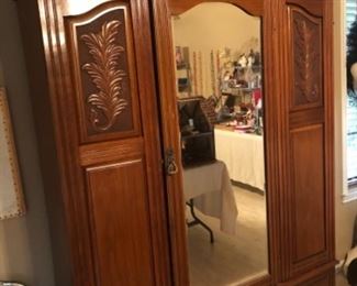 Beautiful Armoire with Mirror Front
