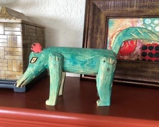 hand painted wood carvings 