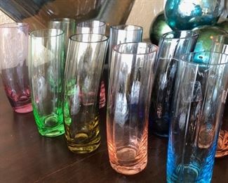 colored glassware 
