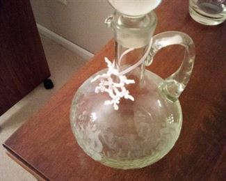 16. CRYSTAL DECANTER $45