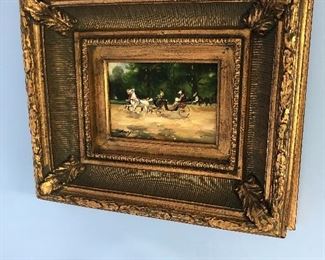 Gold Framed Buggy Ride Painting