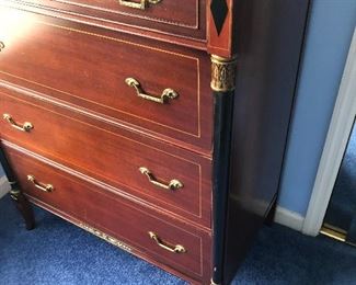 Detail of Lovely Art Deco 4 Drawer Chest