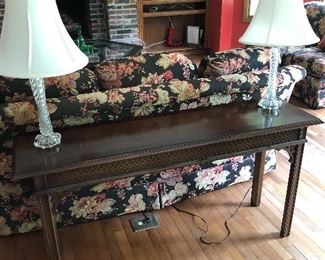 Carved Wood Sofa Table