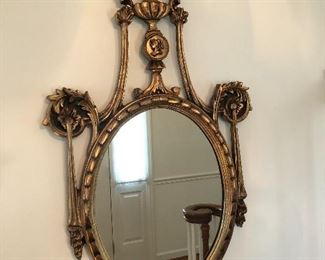 Decorative Gilded Oval mirror