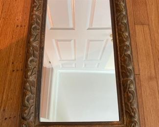 Gold framed mirror - 24"x 14.5"