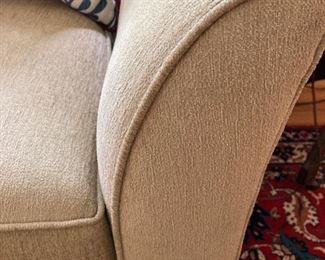 Ethan Allen champagne colored sofa - 30"x 88"x 27"